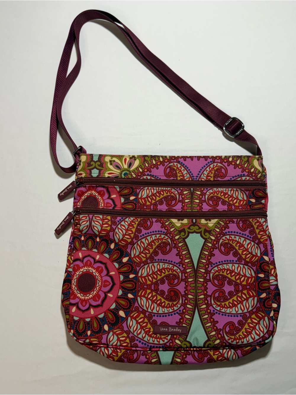 Vera Bradley Triple Zip Hipster Crossbody Bag